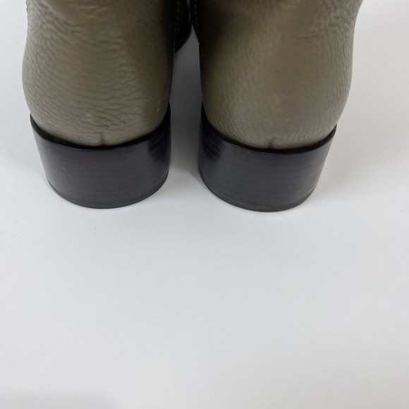 Tory Burch Junction Riding Boot Greenish Gray Low Heal - Picture 9 of 12